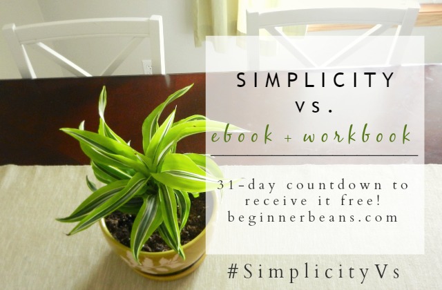 Receive the Simplicity Vs. ebook + workbook free October 31 only!