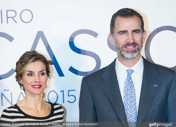 King Felipe and Queen Letizia attended the inauguration of the 'The First Picasso' exhibition at the 'Museo de Belas Artes A Coruna