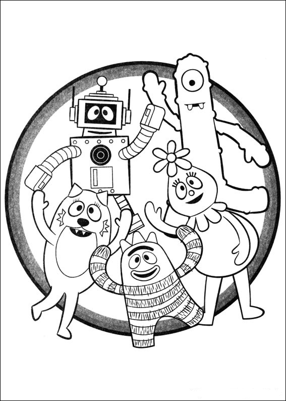 yo gabba gabba coloring book pages - photo #32