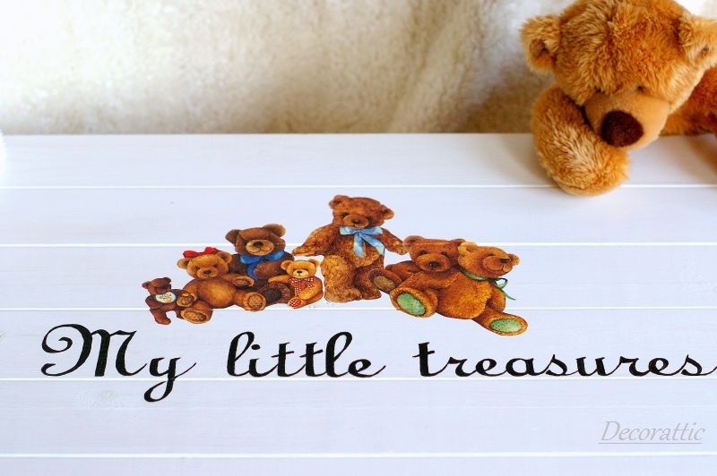 Decorattic Children's furniture; another decoupaged trunk