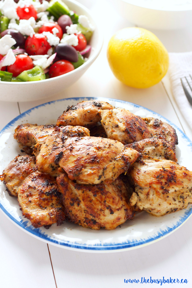 Easy Greek Chicken Souvlaki - The Busy Baker