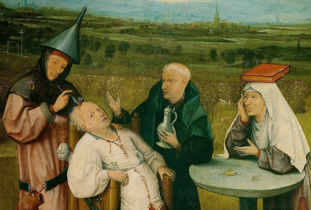 Αποτέλεσμα εικόνας για hieronymus bosch θεραπεία τρέλας