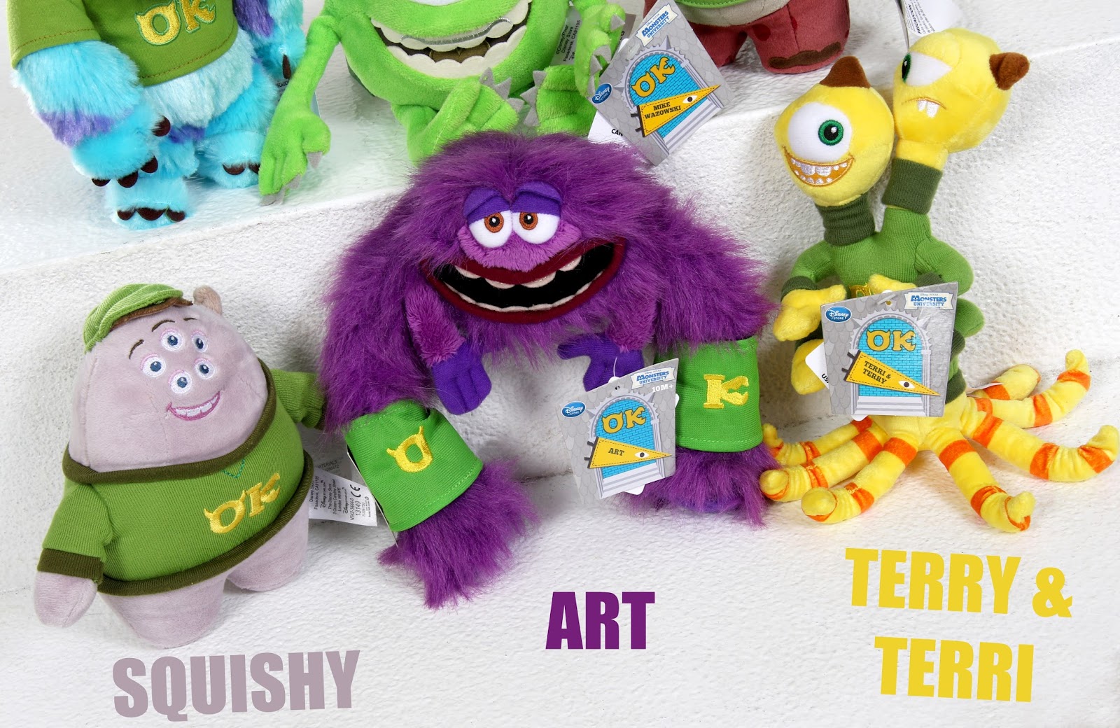 Dan the Pixar Fan Monsters University Disney Store "OK" Mini Bean Bag