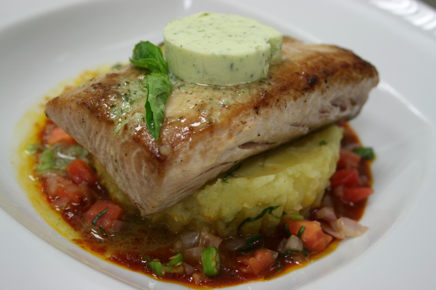 Country Gourmet Traveler Grouper Fillet on Tomato and Chili Salsa