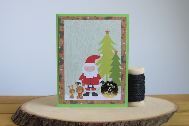 Woodland Animal Christmas Card by Jess Crafts using The Paper Studio 6x6 Paper Pad