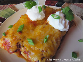 Big Mama's Home Kitchen: Beef Taco and Cheese Enchiladas