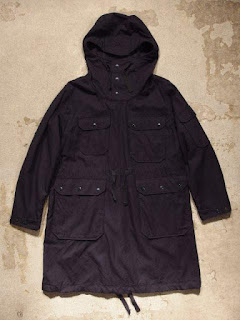 Engineered Garments "Over Parka in Dk.Navy Uniform Serge"