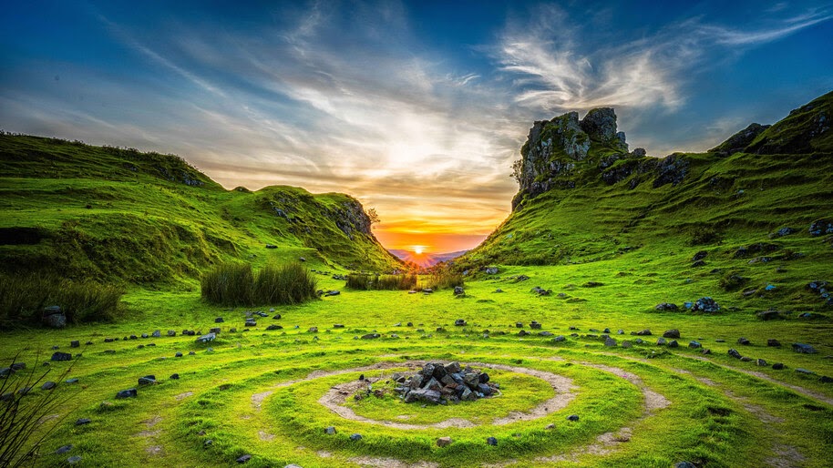 Skye, United Kingdom, Sunrise, Scenery, 8K, #4.2336