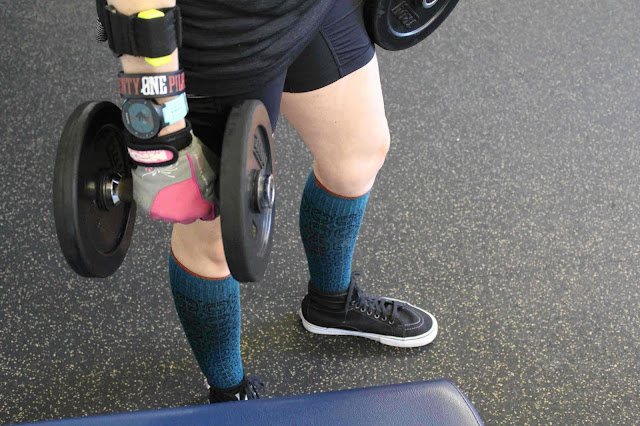 Beast Sensor Wearables Tech Weight Lifting Girl Woman Dumbbell Leg Day Vans