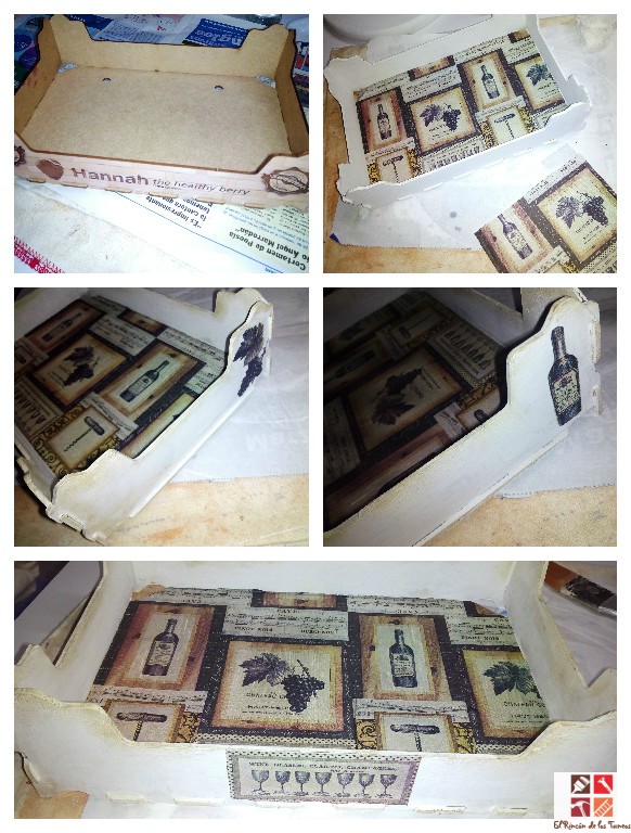 caja de fruta reciclada