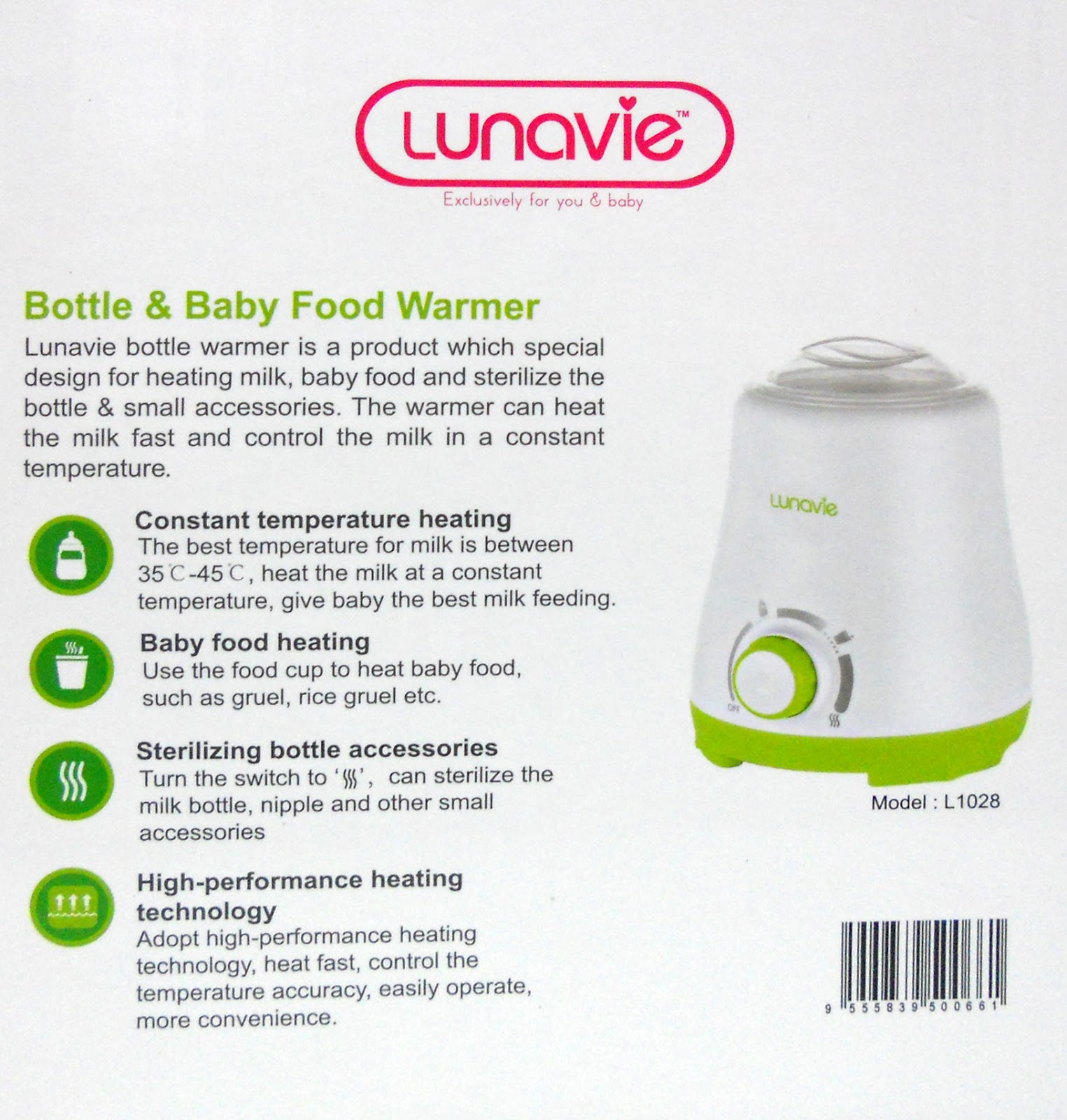 lunavie bottle warmer