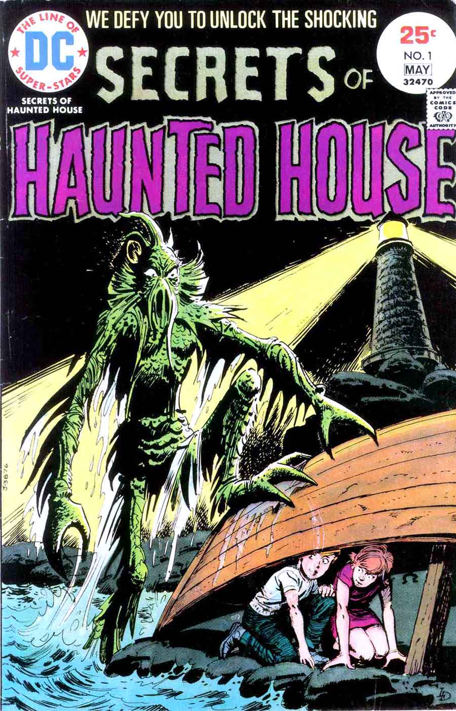 Secrets of Haunted House v1 #1, 1975 DC bronze age horror comic book cover Secrets of Haunted House v1 #1, 1975 DC bronze age horror comic book cover