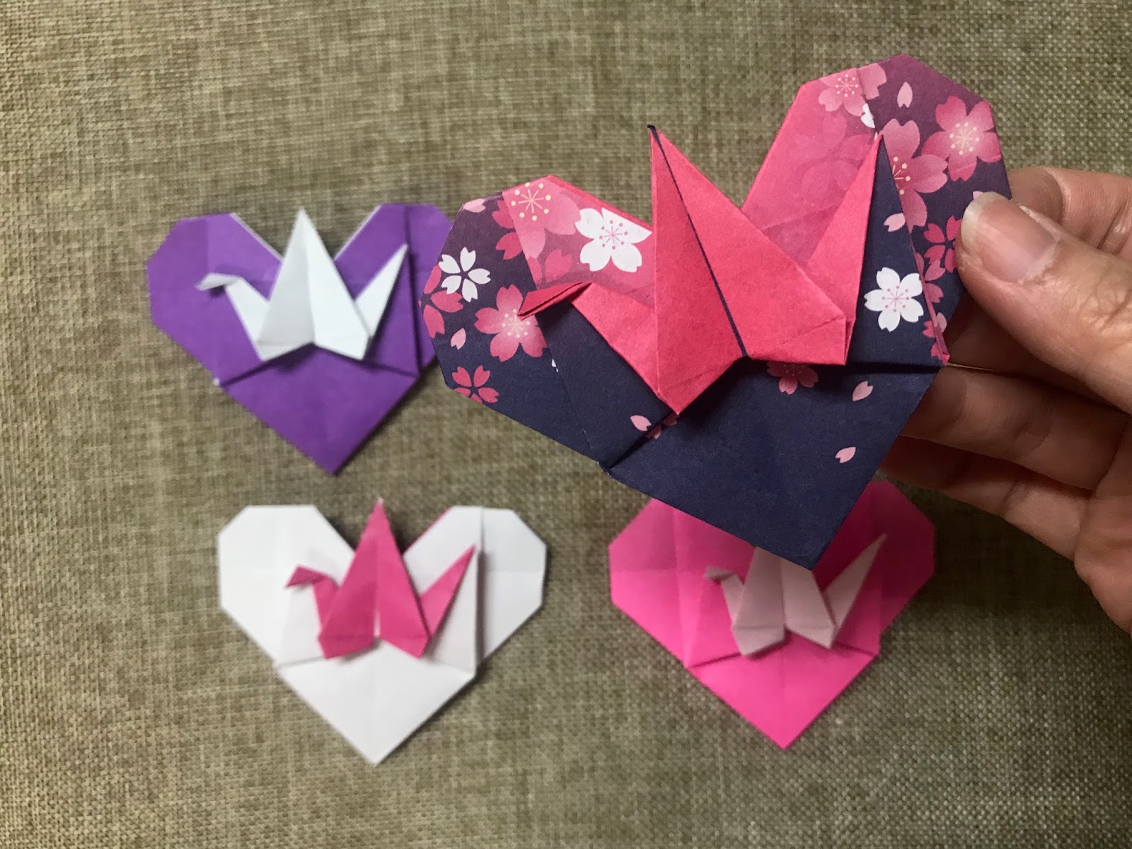 Tutorial 63 Origami Heart with Crane The Idea King