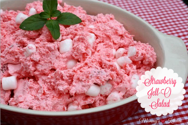 Strawberry Sunshine Jello Salad - The Seasoned Mom