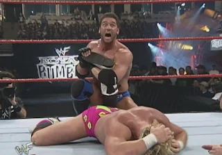 WWE / WWF Royal Rumble 1999 - Ken Shamrock slaps the ankle lock on Bad Bum Billy Gunn