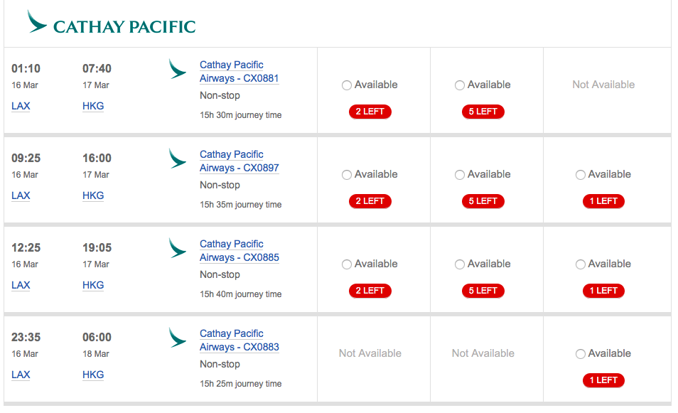 All the Right Points How to Book Cathay Pacific First Class Award Tickets