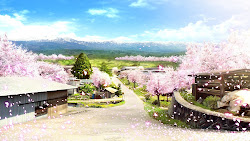 anime landscape 2857 town background
