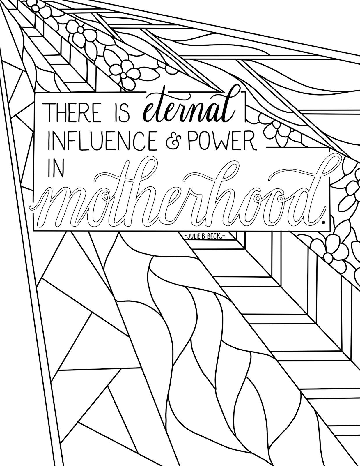 just what i {squeeze} in: Power in Motherhood - free LDS/Christian Mother's Day coloring page