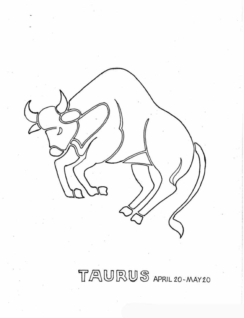Taurus Zodiac Coloring Pages Picture Ideas | Cartoon Coloring Pages