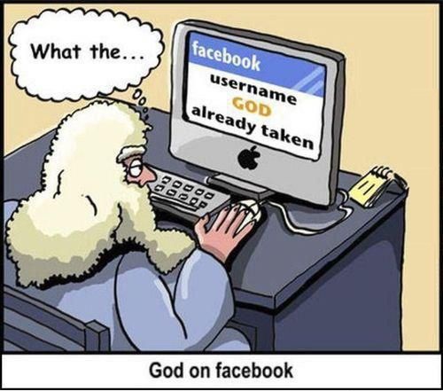 Funny God on Facebook Cartoon Picture - Username God already taken