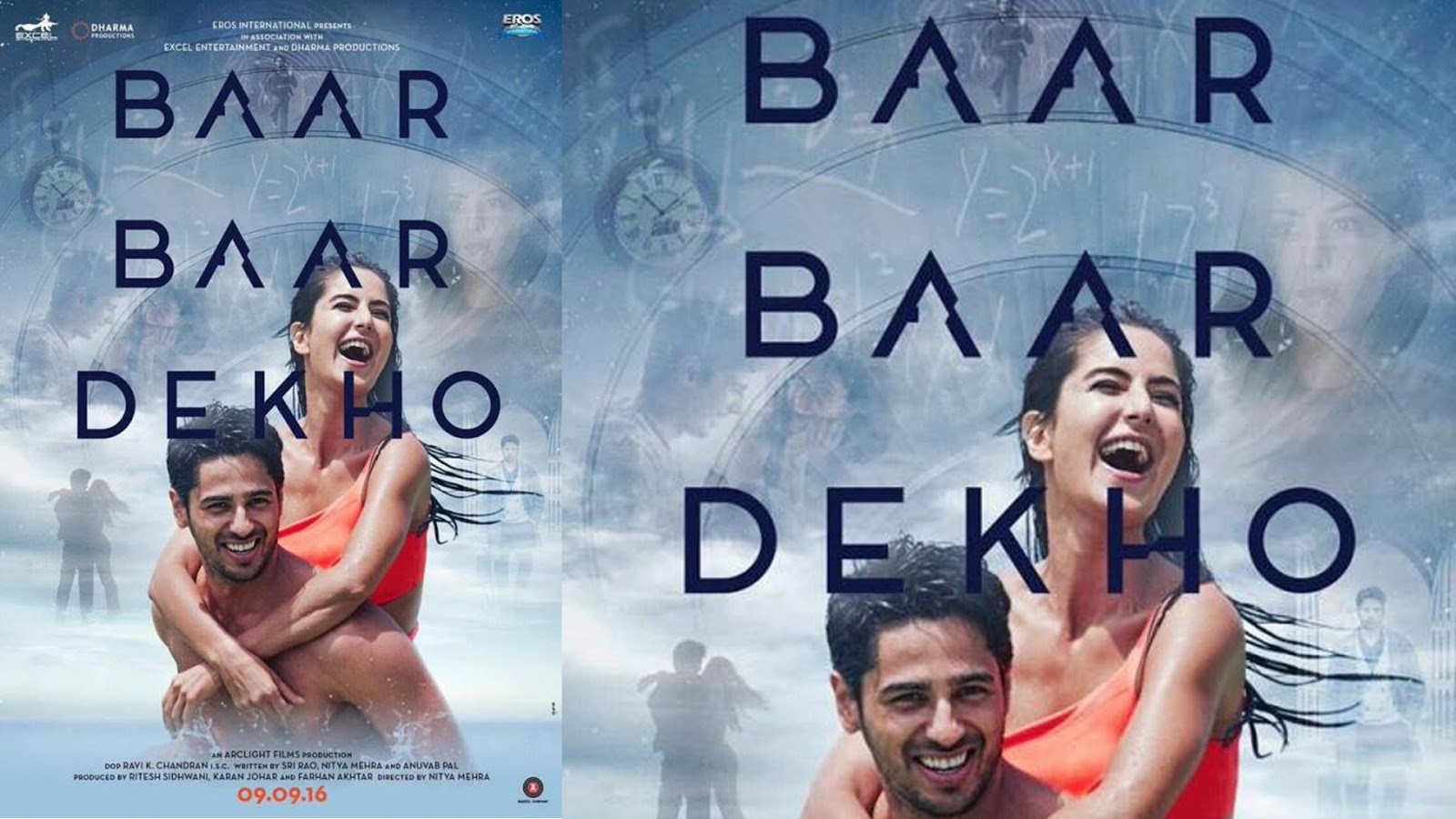Baar Baar Dekho Movie First Look Poster Complete cast and crew of Baar Baar Dekho (2016) bollywood hindi movie wiki, poster, Trailer, music list - Sidharth Malhotra and Katrina Kaif, Movie release date 9 September, 2016