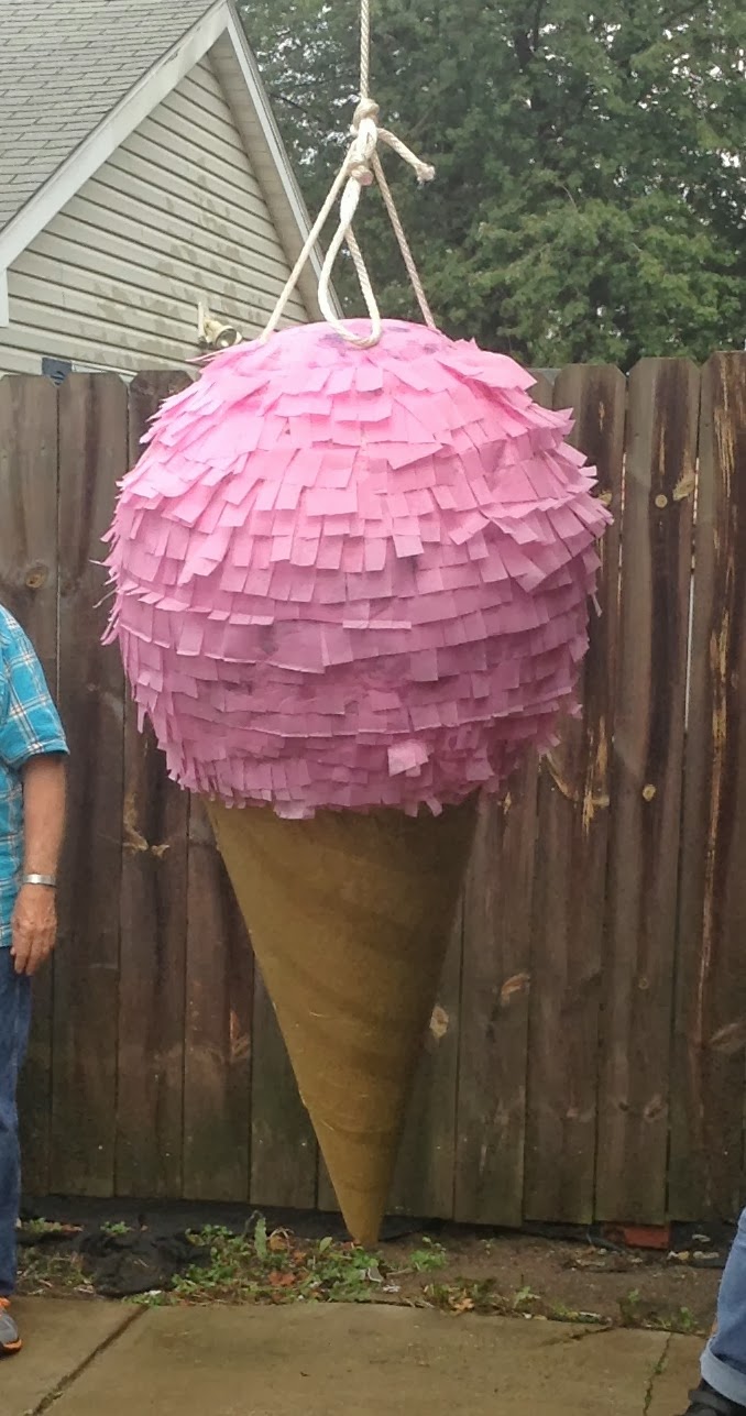 Diy Ice Cream Cone Pinata Tutorial And Ice Cream Sundae Party Six My