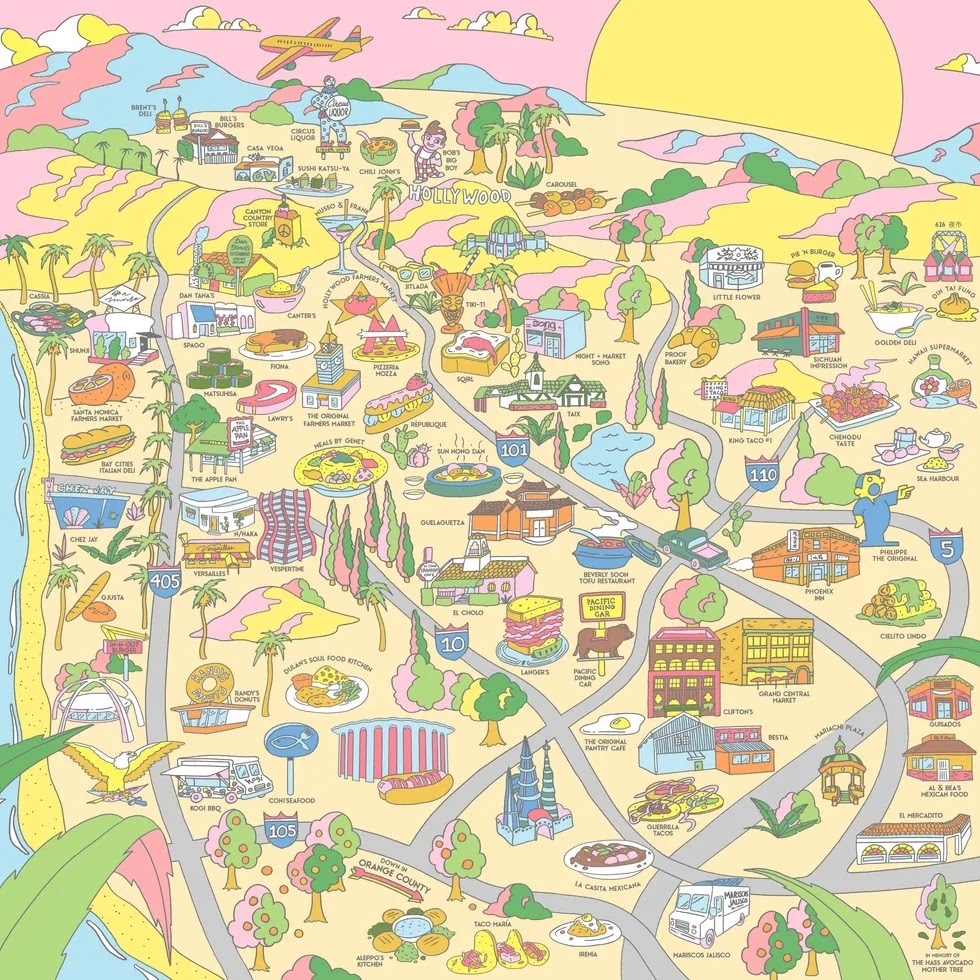 La Times Mapping La Things To Do In Los Angeles: La Links: La Times Food Map, Night Market,  Escamoles To Eat & Elevator Statistics