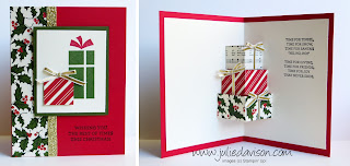 VIDEO Tutorial for Stampin' Up! Your Presents Season of Cheer Christmas Pop Up Presents Card #christmas #stampinup scs SplitcoastStampers www.juliedavison.com