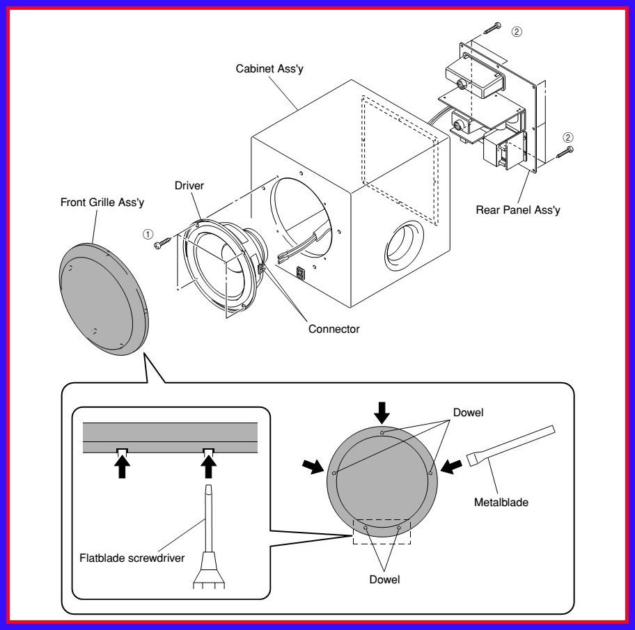 Master Electronics Repair ! YAMAHA YSTSW012 SUBWOOFER DISASSEMBLING