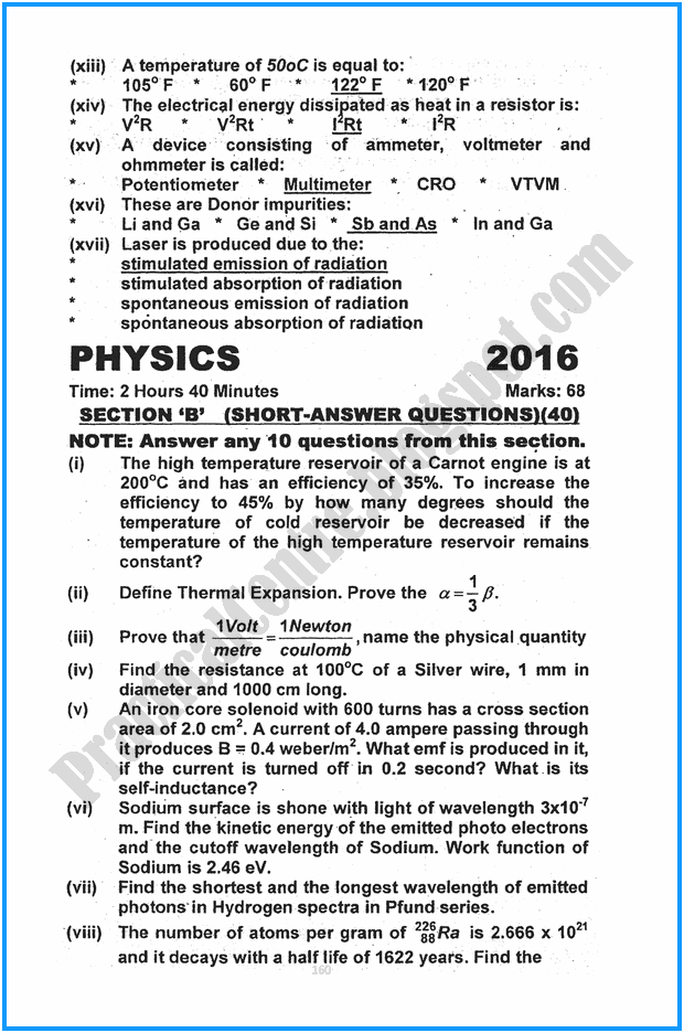 12th-physics-five-year-paper-2016