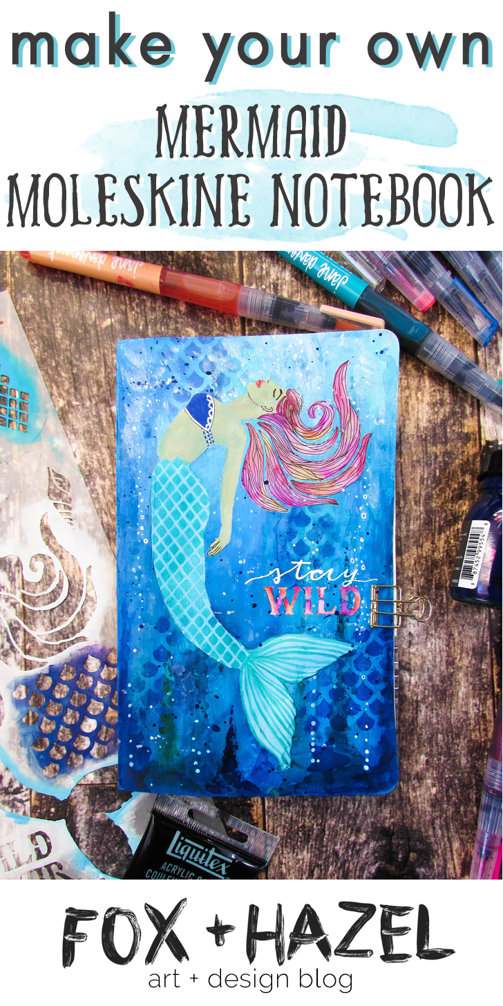 DIY Mermaid Moleskine Notebook Cover