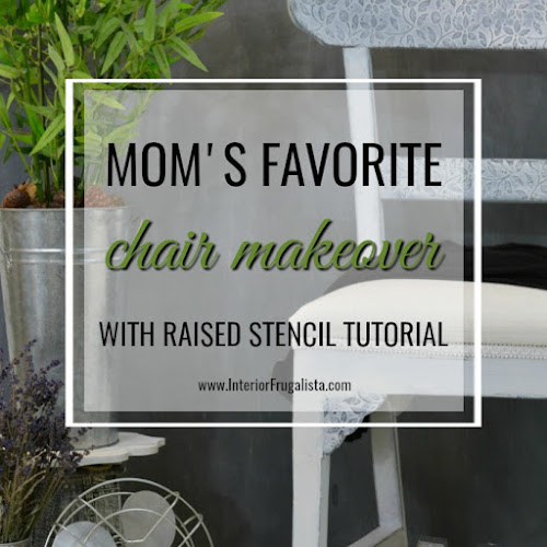 Mom's Favorite Chair Makeover With Raised Stencil Tutorial