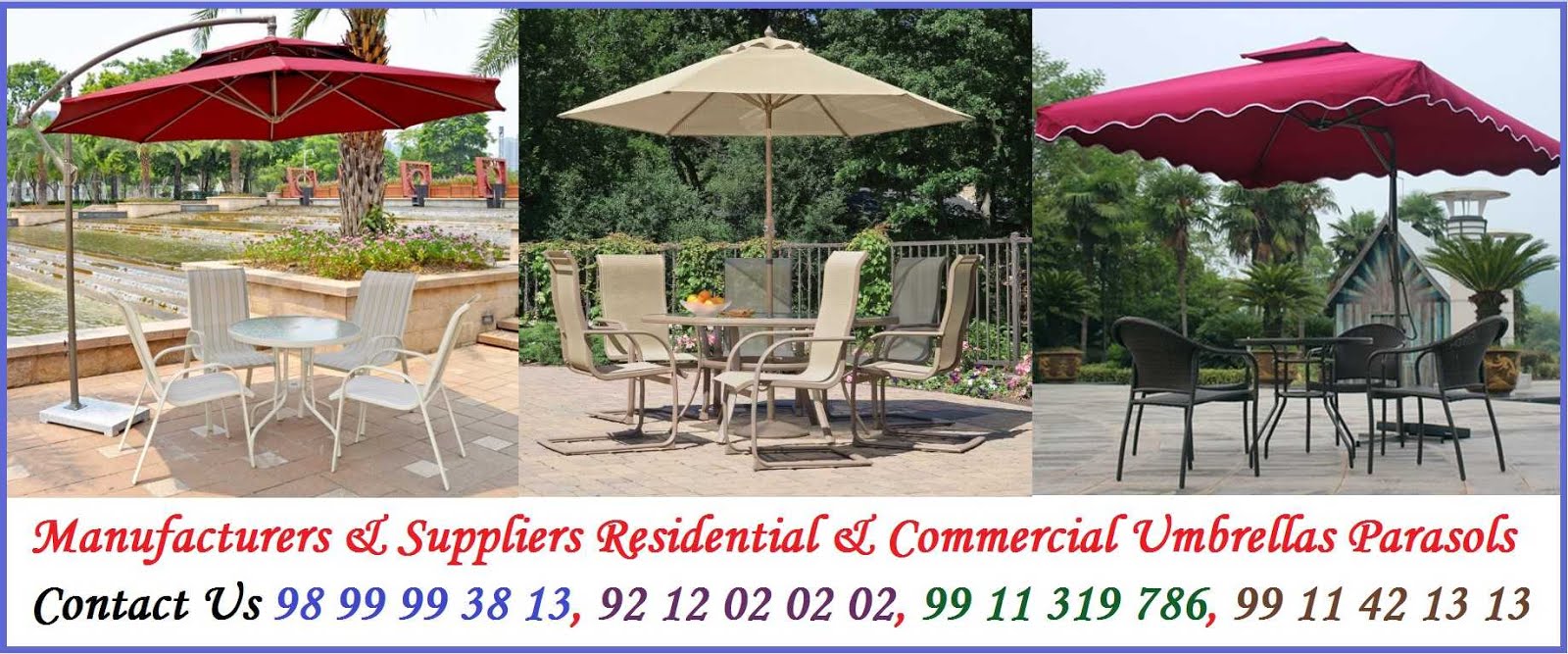 Manufacturers & Suppliers of Residential, Commercial & Outdoor Umbrellas