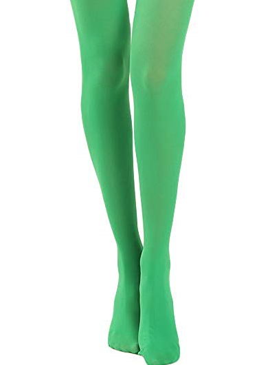 Women`s Legs and Feet in Tights: Legs and Feet in Green Tights 48