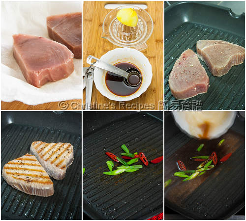 是拉差吞拿魚扒製作圖 How To Make Sriracha Tuna Steaks 