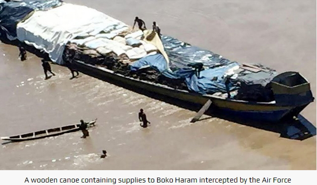 canoe supplying boko haram