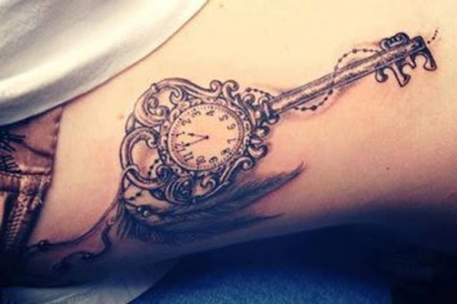 Relógio Tecla De Tatuagem