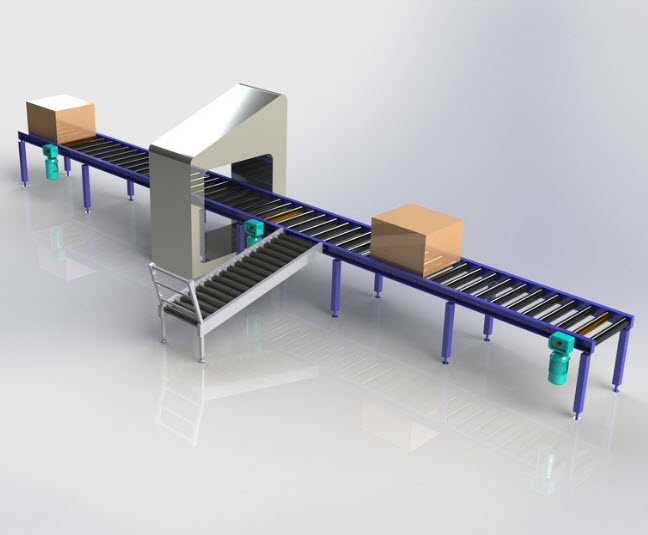 Roller conveyor 3D model file cad engineering downloads for free