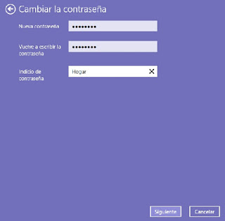 Ingresar nueva contraseña Windows 10