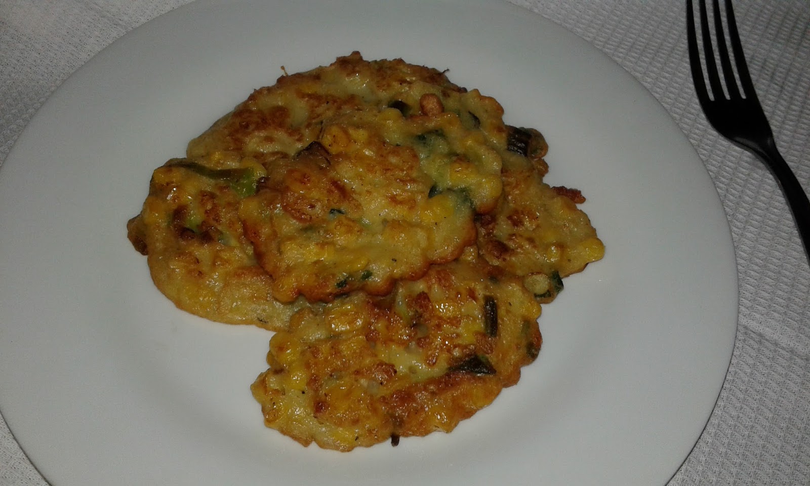 Busy mum's notes Corn and leek fritters