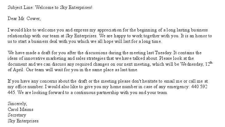 Long Term Business Relationship Email Sample Business Email - Slim Image