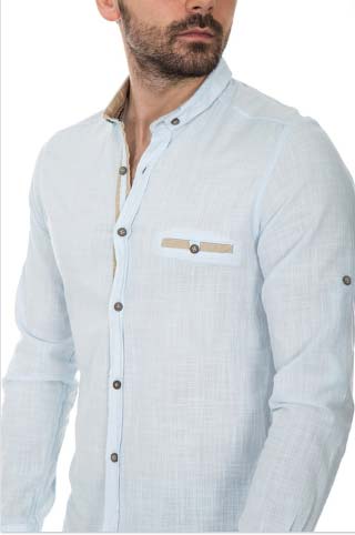 camisas para hombre cuello mao