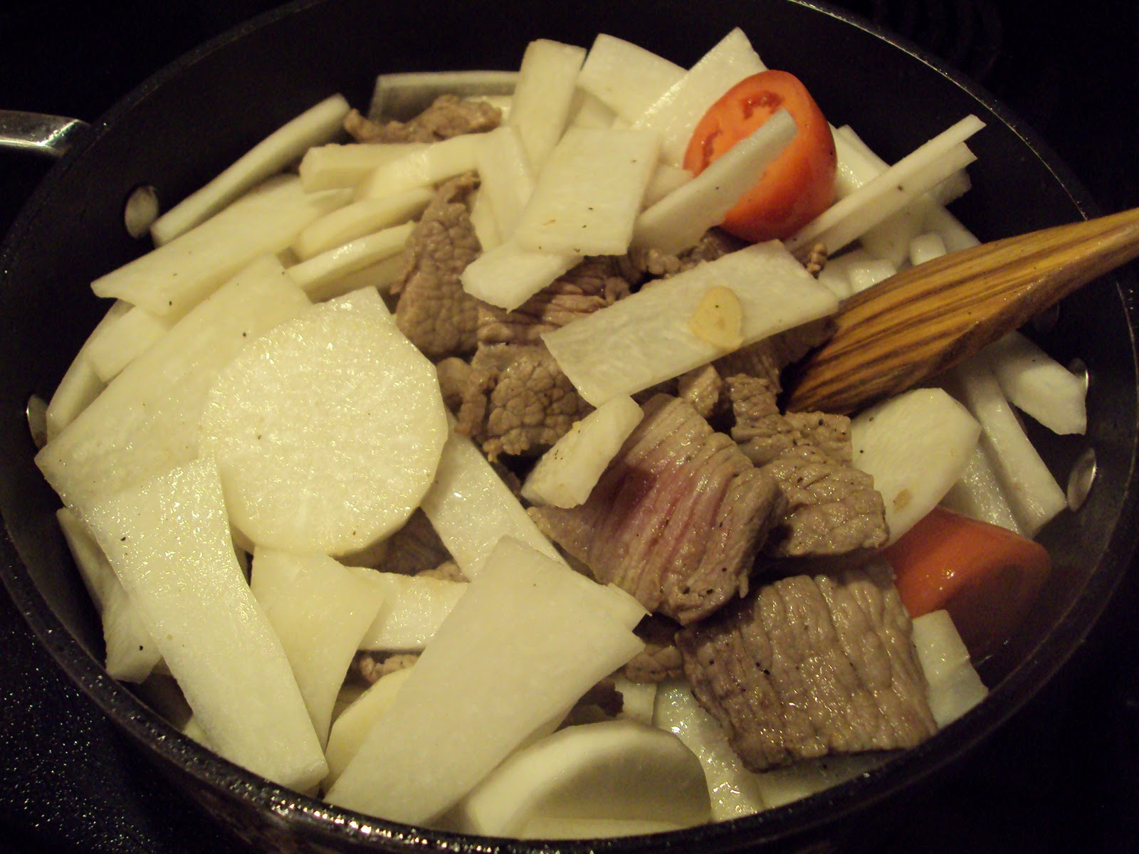 BRAISED DAIKON with BEEF