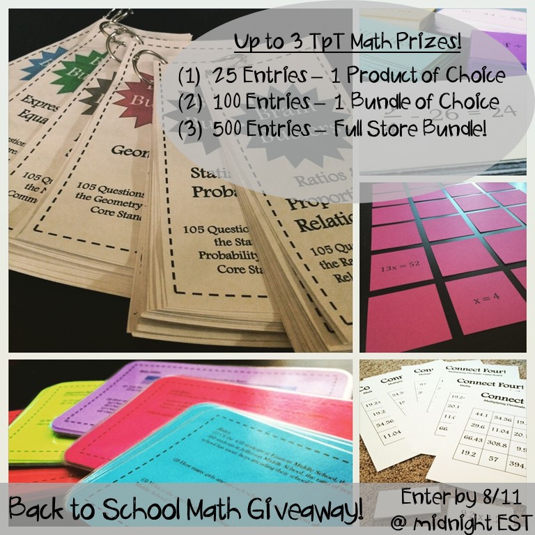 Middle School Math Man: August 2015