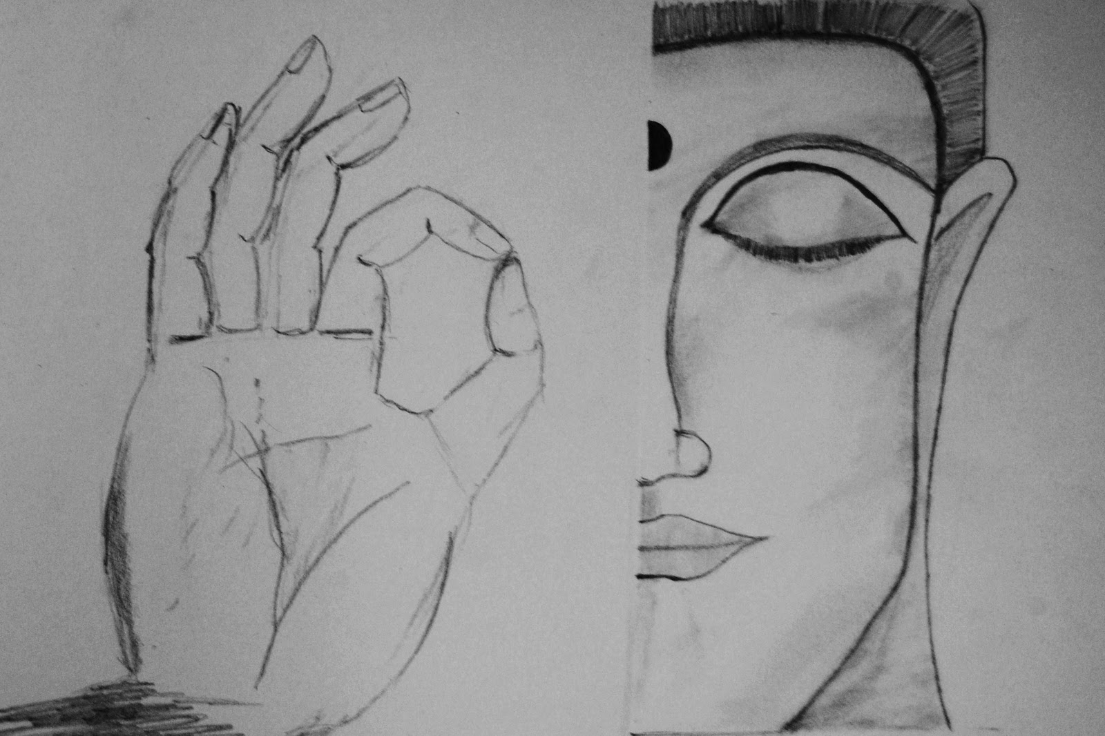 Buddha pencil drawing deals