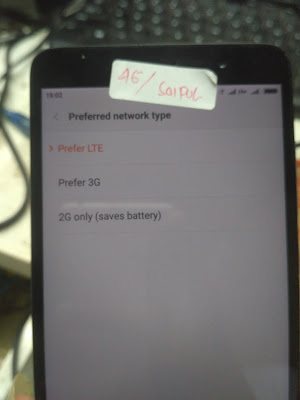 Xiaomi Note 3 ( kenzo ) pengaturan LTE sudah muncul