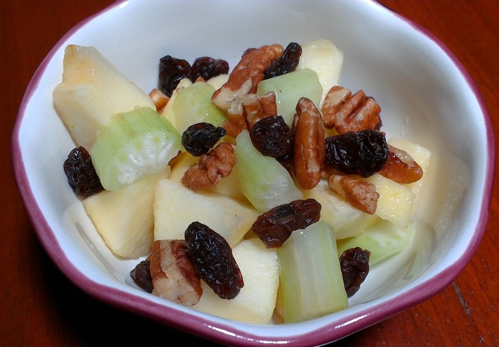 Cooking with Kary Apple, Celery & Pecan Salad Lite Waldorf Salad
