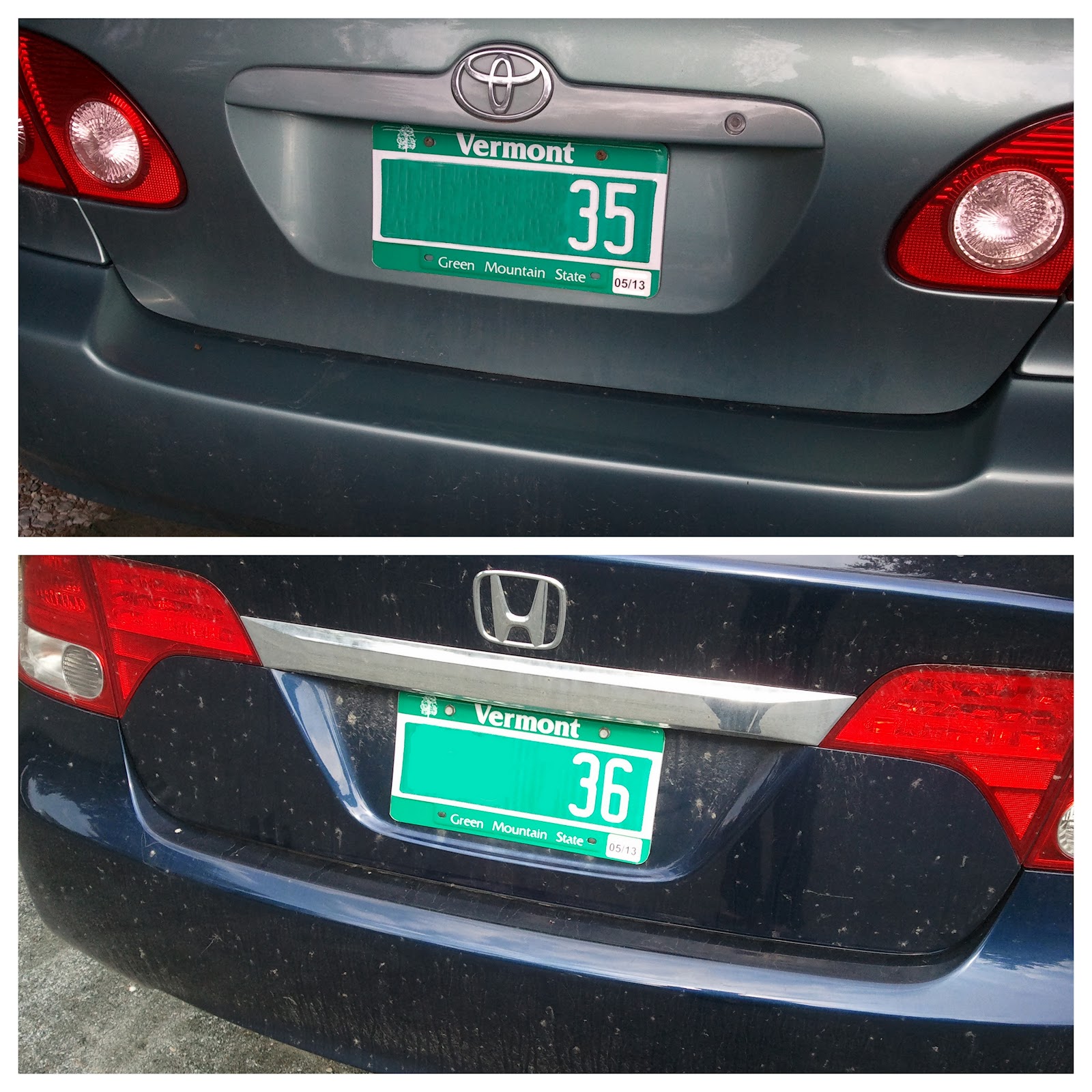 The Aquila Homestead Vermont License Plates