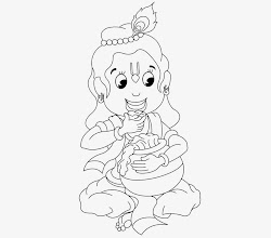krishna coloring sketch pages template