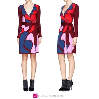 Diane von Furstenberg Linda Wool Wrap Dress - Princess Stephanie